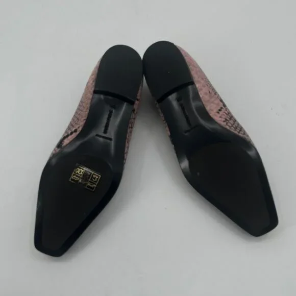Marion Parke Caroline Snakeskin Embossed Leather Loafer in Pink Python - Size 6 - Picture 6 of 8